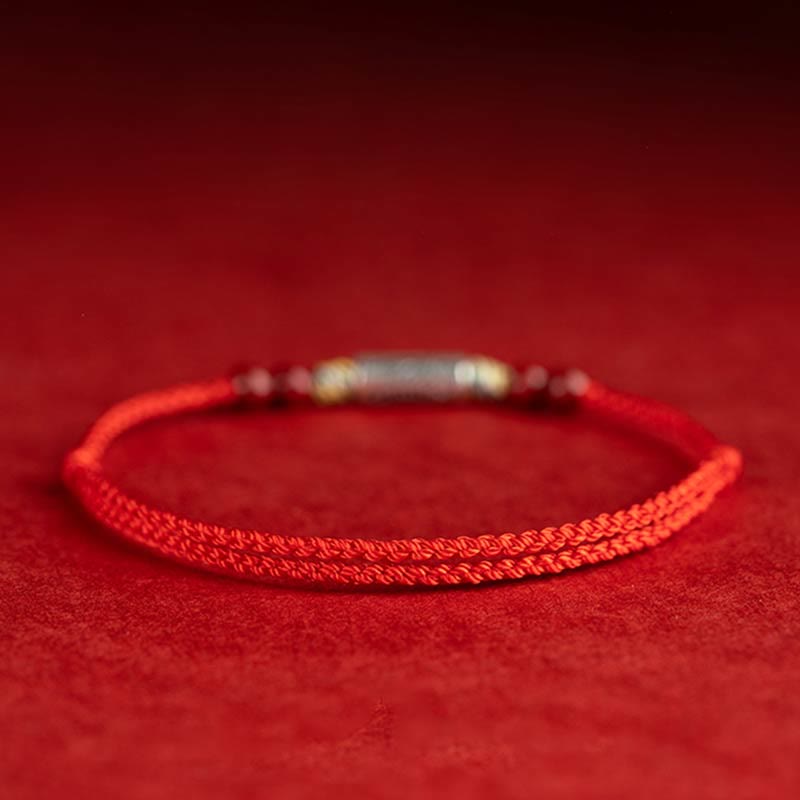Geflochtenes Koi-Fisch-Armband aus 925er Sterlingsilber für Reichtum und Glück