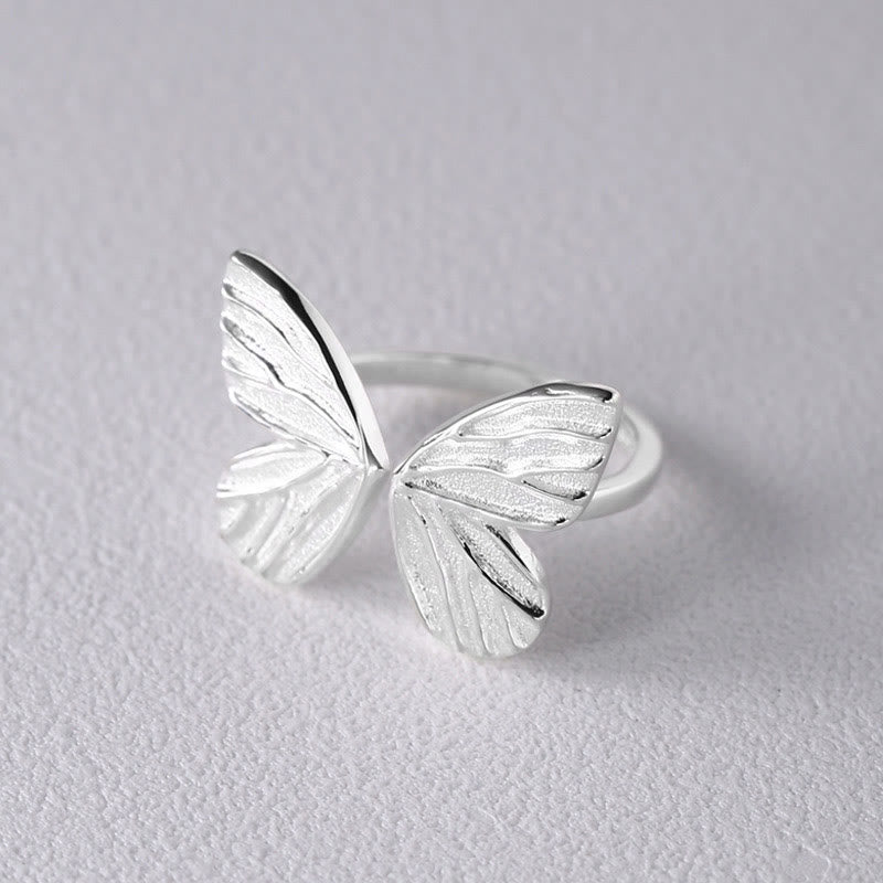 925 Sterling Silber Schmetterling Liebe Freiheit Spiritueller Ring
