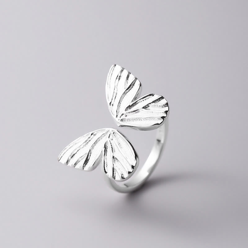 925 Sterling Silber Schmetterling Liebe Freiheit Spiritueller Ring