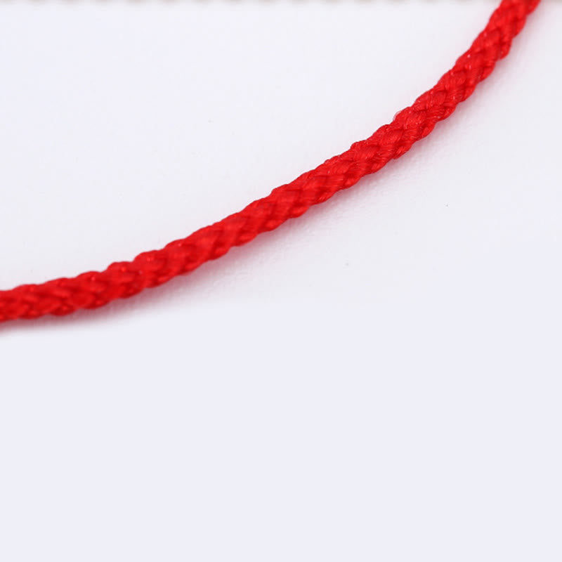 925 Sterling Silber Chinesisches Sternzeichen Glücksschutz Rotes Schnurarmband