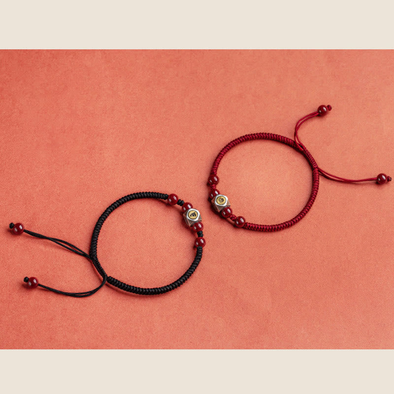 Armband aus 925er Sterlingsilber mit chinesischem Sternzeichen, Buddha-Ruhesymbol