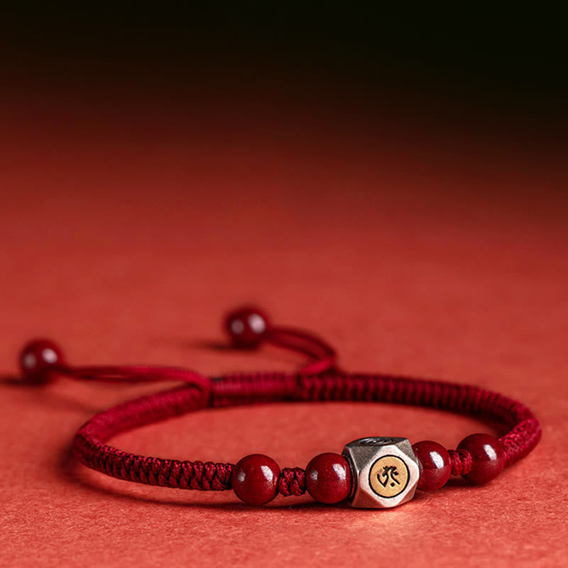 Armband aus 925er Sterlingsilber mit chinesischem Sternzeichen, Buddha-Ruhesymbol
