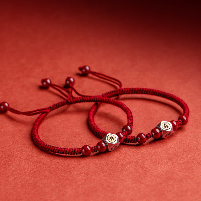 Armband aus 925er Sterlingsilber mit chinesischem Sternzeichen, Buddha-Ruhesymbol