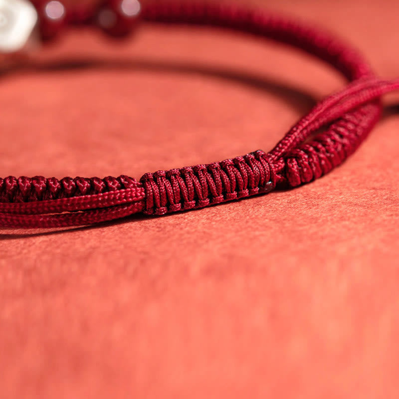 Armband aus 925er Sterlingsilber mit chinesischem Sternzeichen, Buddha-Ruhesymbol