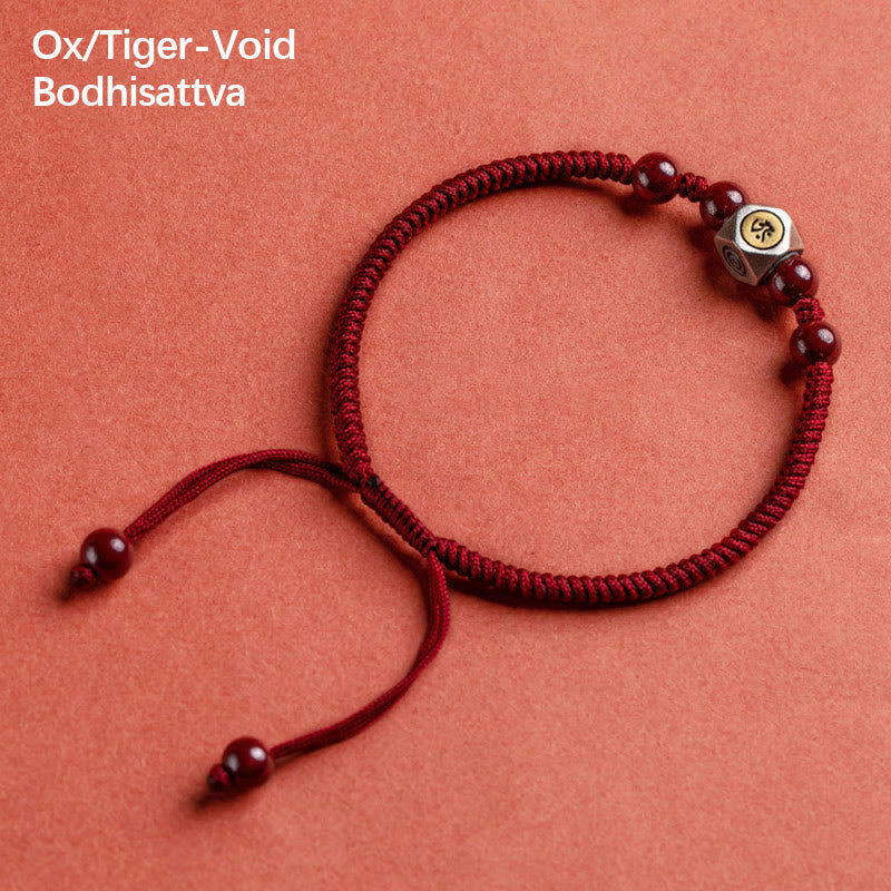 Armband aus 925er Sterlingsilber mit chinesischem Sternzeichen, Buddha-Ruhesymbol