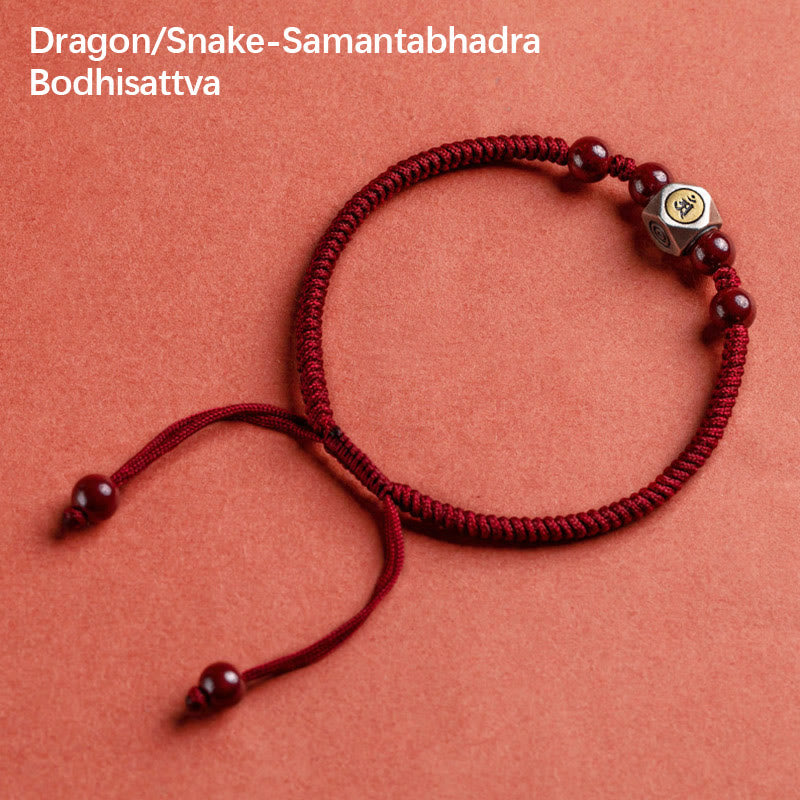 Armband aus 925er Sterlingsilber mit chinesischem Sternzeichen, Buddha-Ruhesymbol