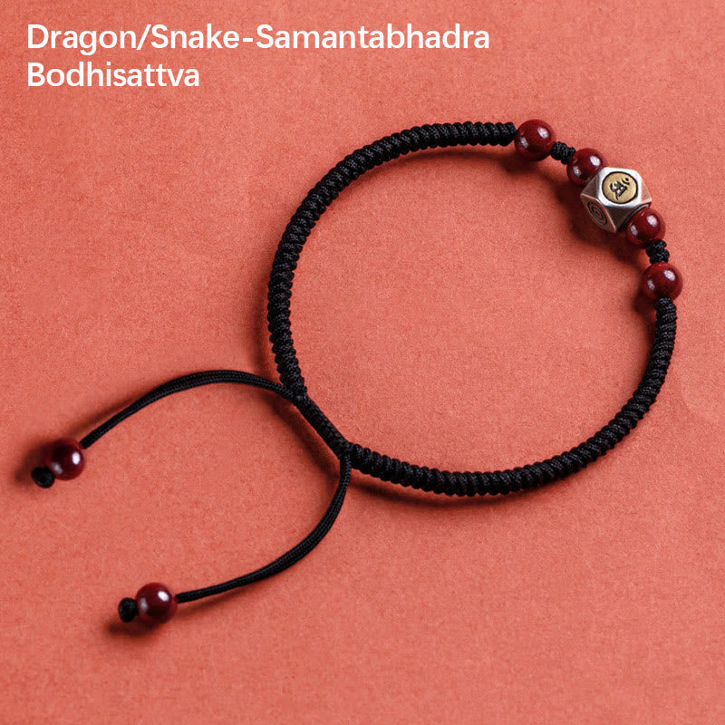 Armband aus 925er Sterlingsilber mit chinesischem Sternzeichen, Buddha-Ruhesymbol