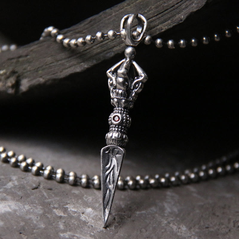 Dorje Vajra Halskette aus 925er Sterlingsilber | Spirituelle Erleuchtung