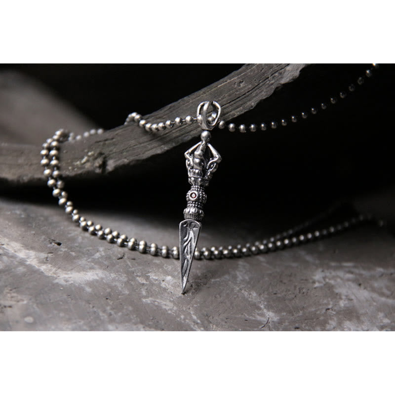 Dorje Vajra Halskette aus 925er Sterlingsilber | Spirituelle Erleuchtung