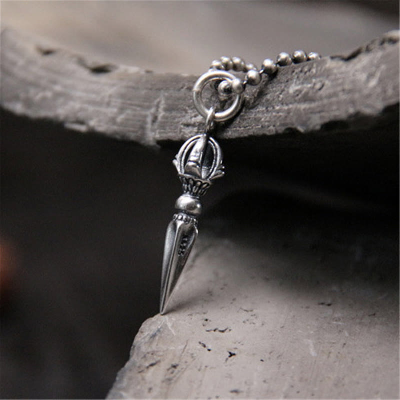 925 Sterling Silber Dorje Vajra Spirituelle Kraft Halskette