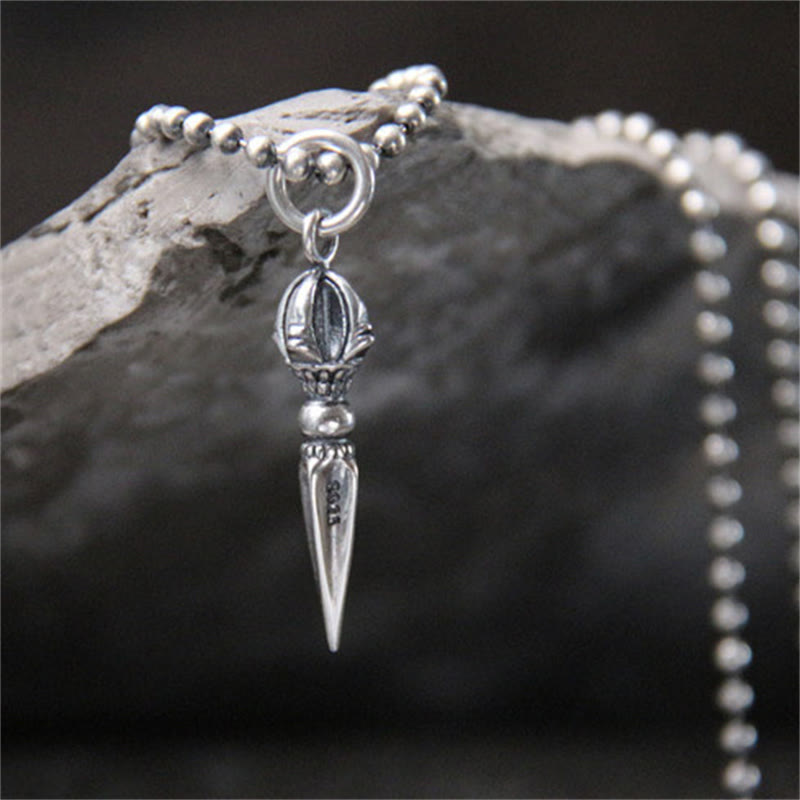 925 Sterling Silber Dorje Vajra Spirituelle Kraft Halskette
