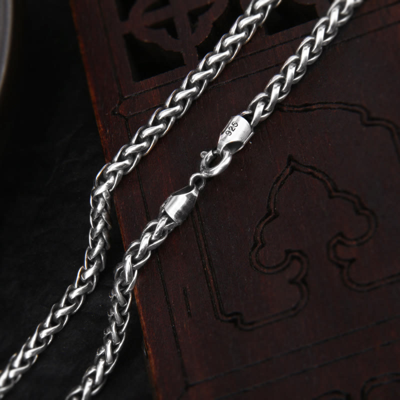 925 Sterling Silber Doppel Dorje Vajra Halskette Spirituelle Stärke