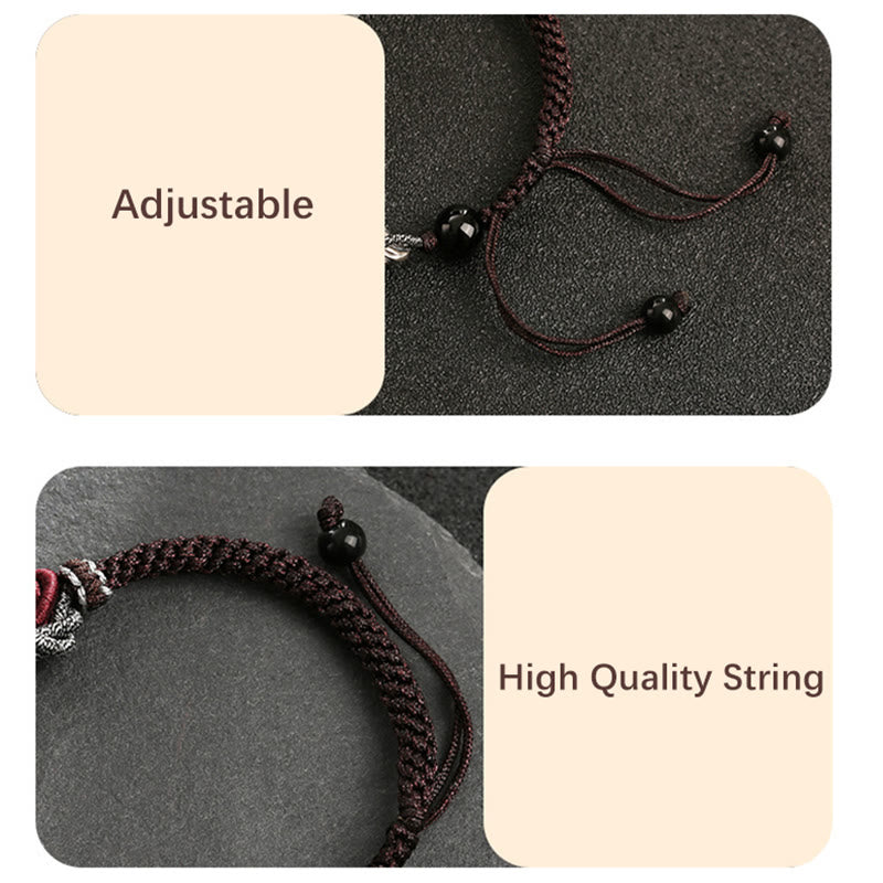 Drachenarmband aus 925er Sterlingsilber mit glückverheißendem Erfolgssymbol