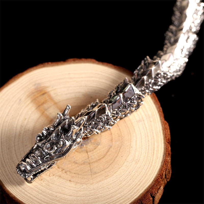 925 Sterling Silber Drachen Glück &amp; Erfolg Armband