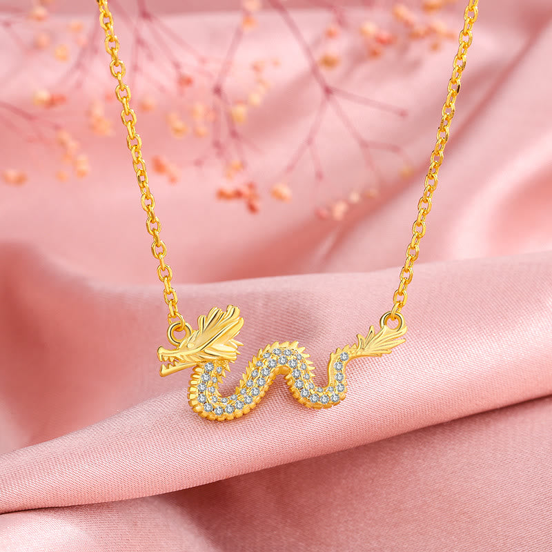 Drachenkette aus 925er Sterlingsilber für Glück und Schutz