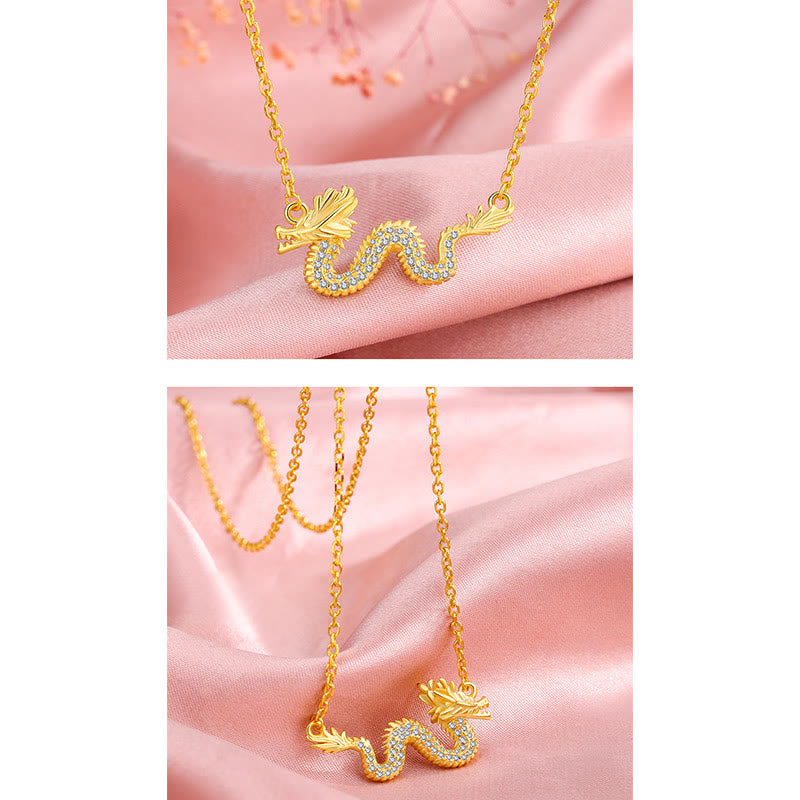 Drachenkette aus 925er Sterlingsilber für Glück und Schutz