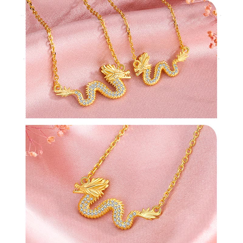 Drachenkette aus 925er Sterlingsilber für Glück und Schutz