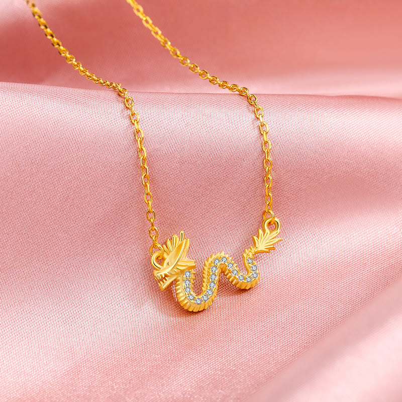 Drachenkette aus 925er Sterlingsilber für Glück und Schutz