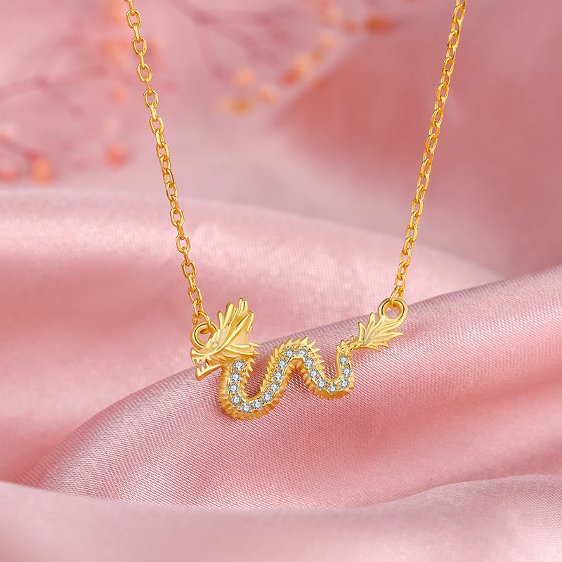 Drachenkette aus 925er Sterlingsilber für Glück und Schutz