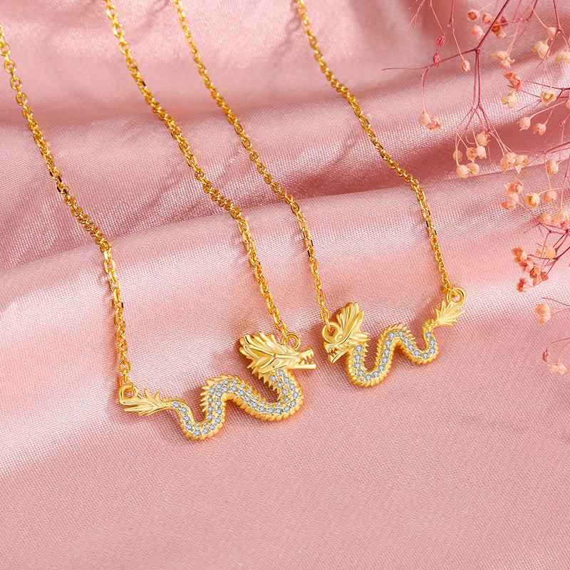 Drachenkette aus 925er Sterlingsilber für Glück und Schutz