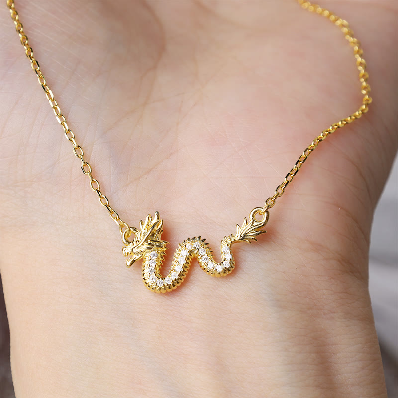 Drachenkette aus 925er Sterlingsilber für Glück und Schutz