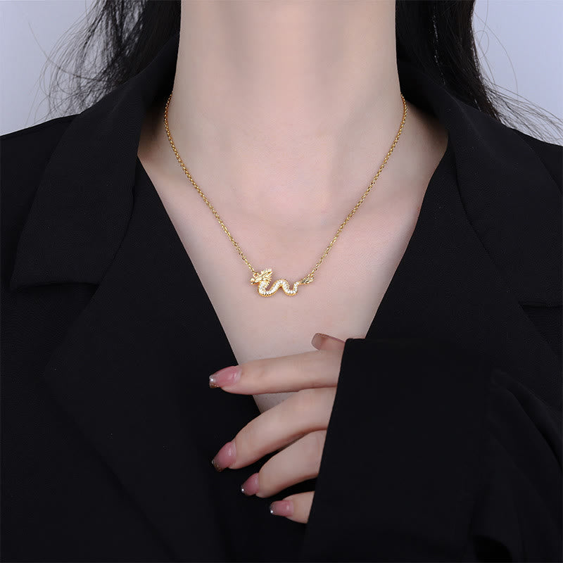 Drachenkette aus 925er Sterlingsilber für Glück und Schutz