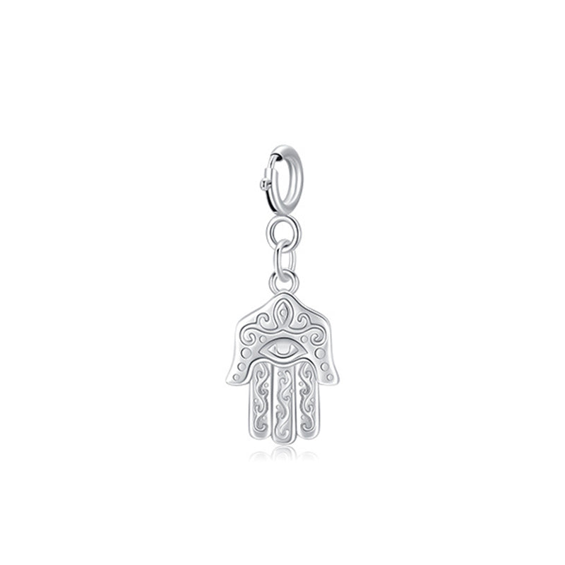 Halskette mit Hamsa-Anhänger aus 925er Sterlingsilber mit bösem Blick zum Schutz