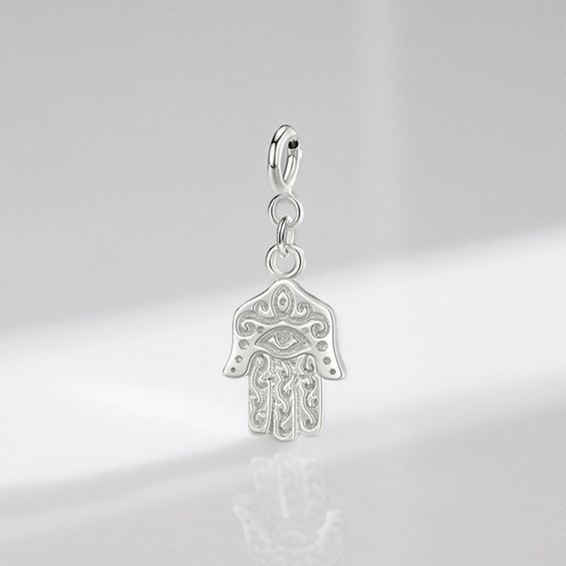 Halskette mit Hamsa-Anhänger aus 925er Sterlingsilber mit bösem Blick zum Schutz