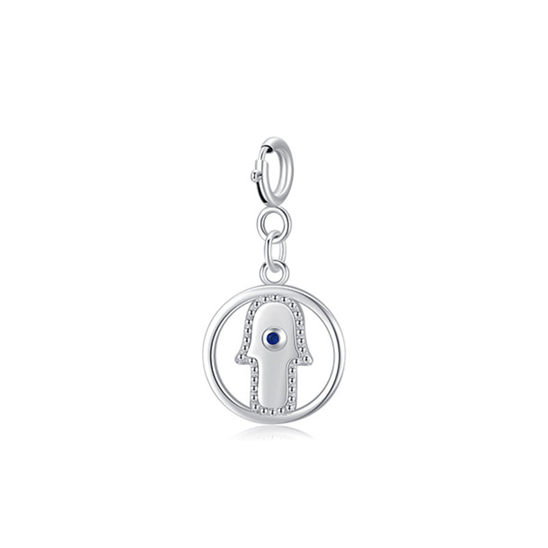 Halskette mit Hamsa-Anhänger aus 925er Sterlingsilber mit bösem Blick zum Schutz