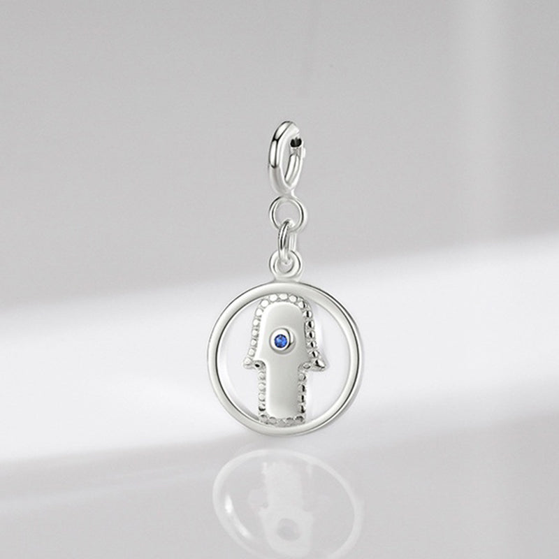 Halskette mit Hamsa-Anhänger aus 925er Sterlingsilber mit bösem Blick zum Schutz