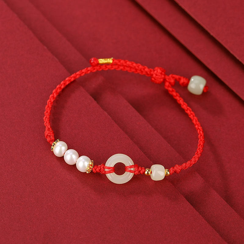 Armband mit Peace-Schnalle aus 925er Sterlingsilber, vergoldet, Hetian-Jade