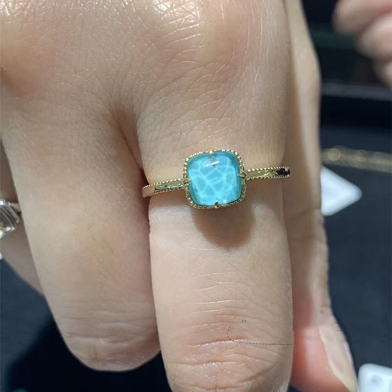 925 Sterling Silber vergoldet Türkis Schutz Schmuckset