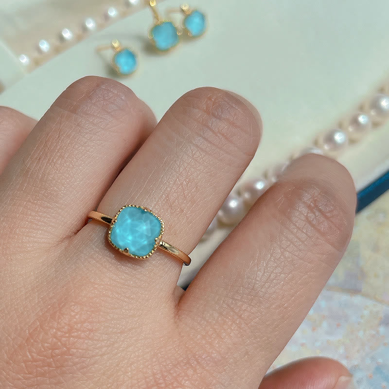 925 Sterling Silber vergoldet Türkis Schutz Schmuckset