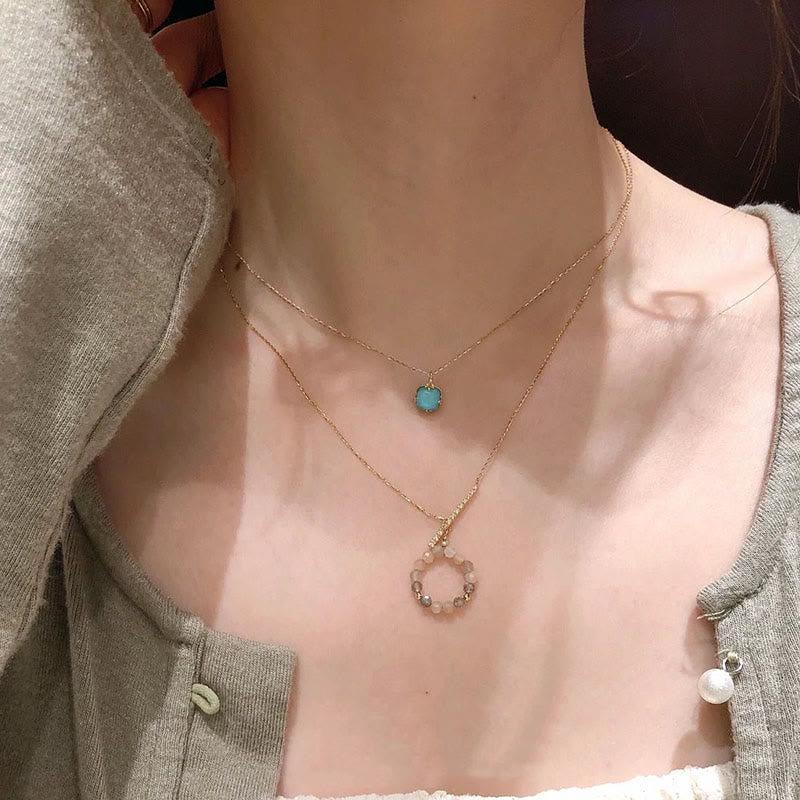 925 Sterling Silber vergoldet Türkis Schutz Schmuckset