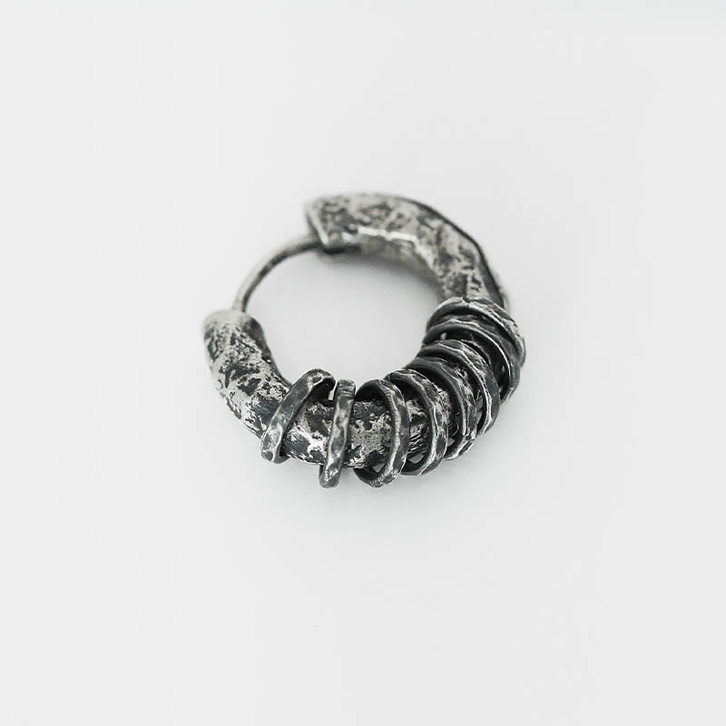Handgehämmerte spirituelle Schutzohrringe aus 925er Sterlingsilber