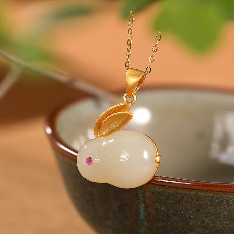 925 Sterling Silber Hetian Jade Glück Ring Ohrringe Halskette Anhänger