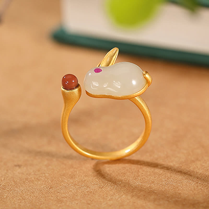925 Sterling Silber Hetian Jade Glück Ring Ohrringe Halskette Anhänger