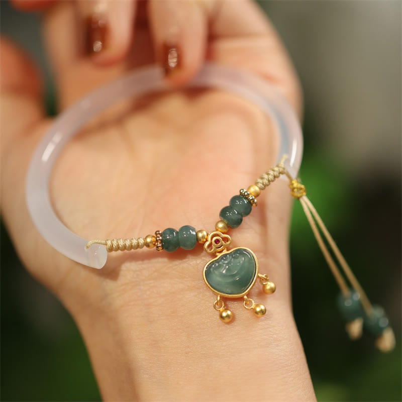 Jade-Halskette aus 925er Sterlingsilber für Glück und Wohlstand