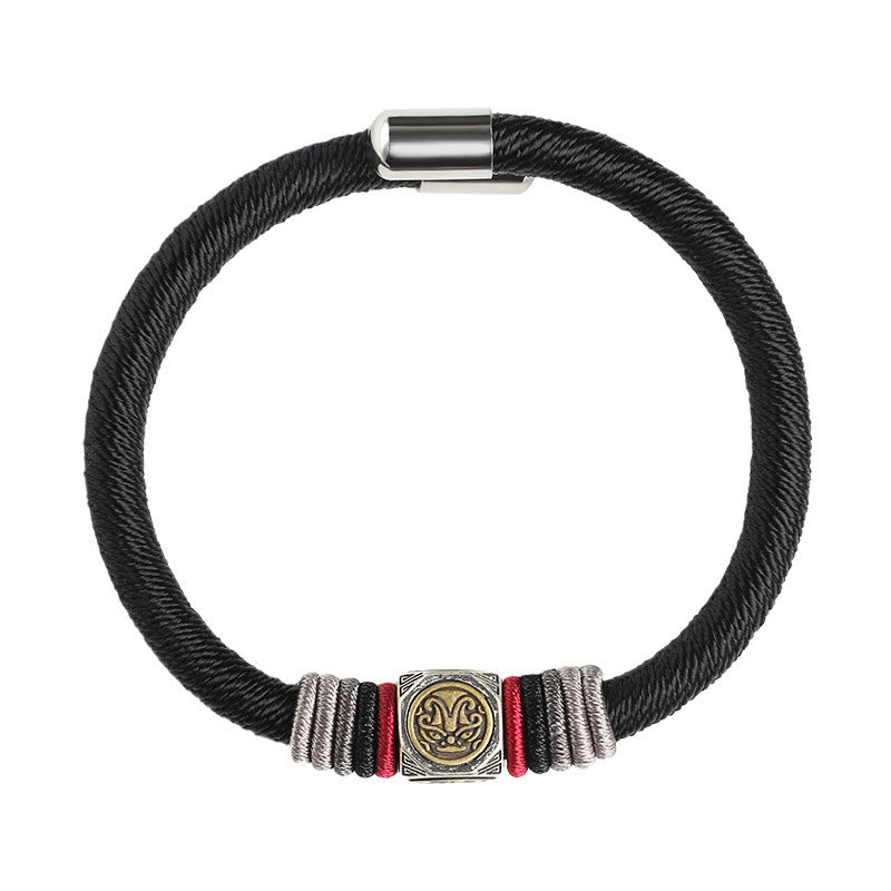 925 Sterling Silber King Kong Knoten Glaube Stärke Armband