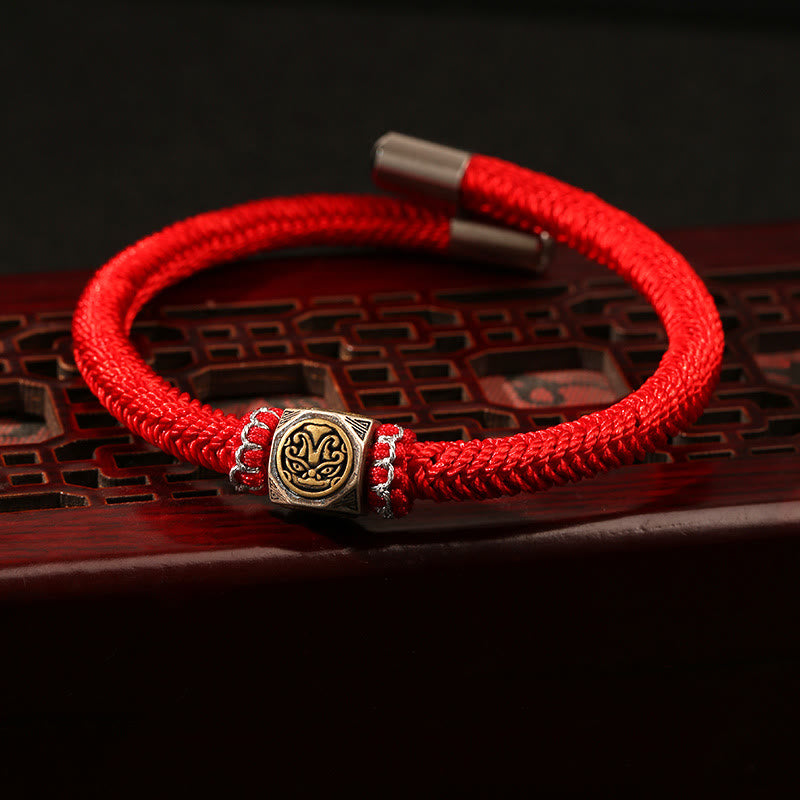 925 Sterling Silber King Kong Knoten Glaube Stärke Armband