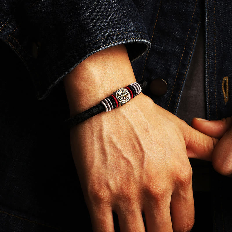 925 Sterling Silber King Kong Knoten Glaube Stärke Armband