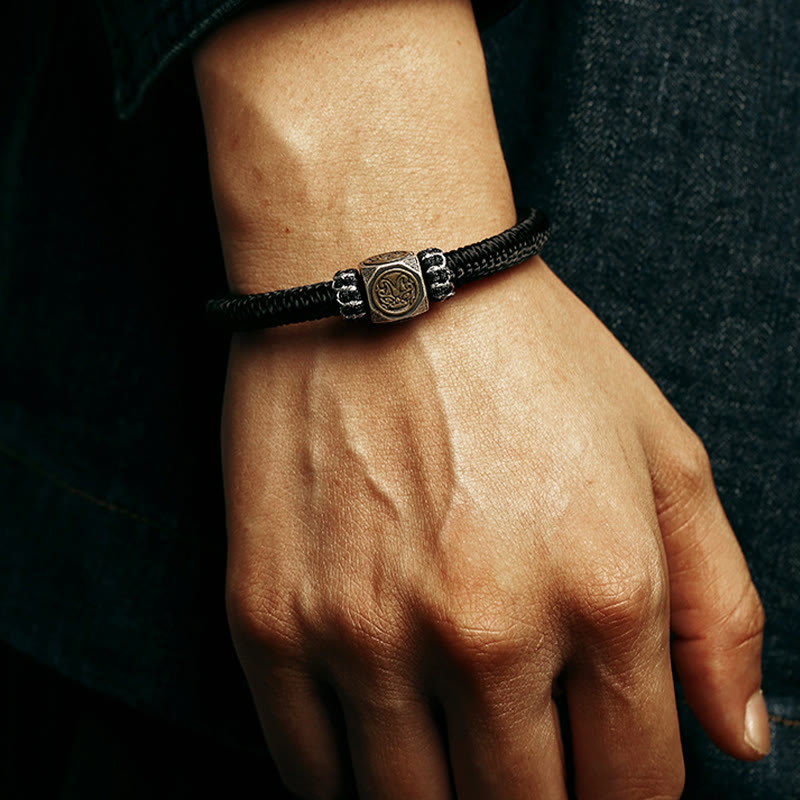 925 Sterling Silber King Kong Knoten Glaube Stärke Armband