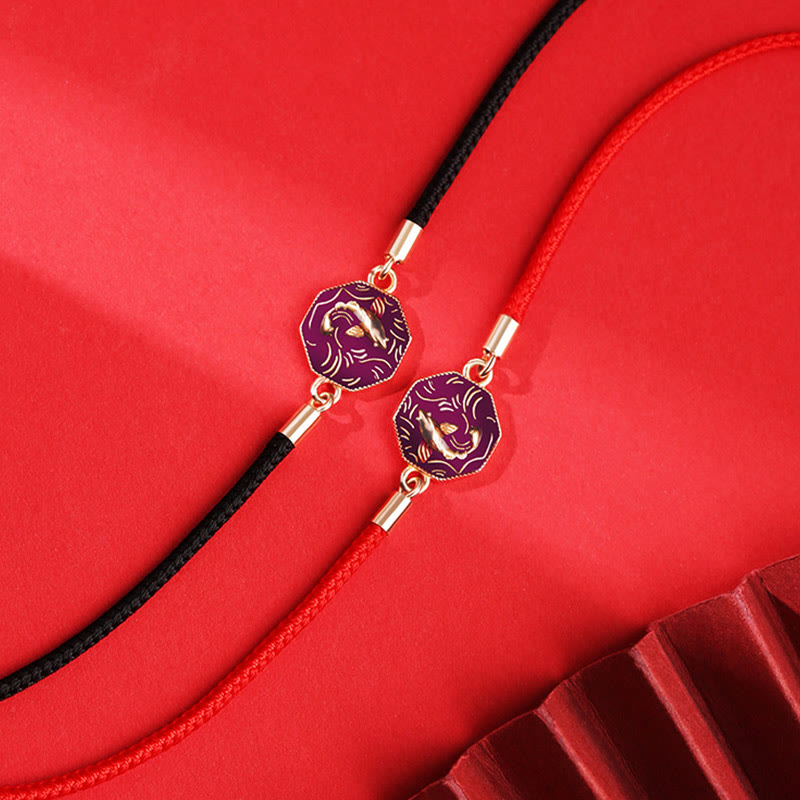 925 Sterling Silber Koi Fisch Glücksarmband Farbwechsel