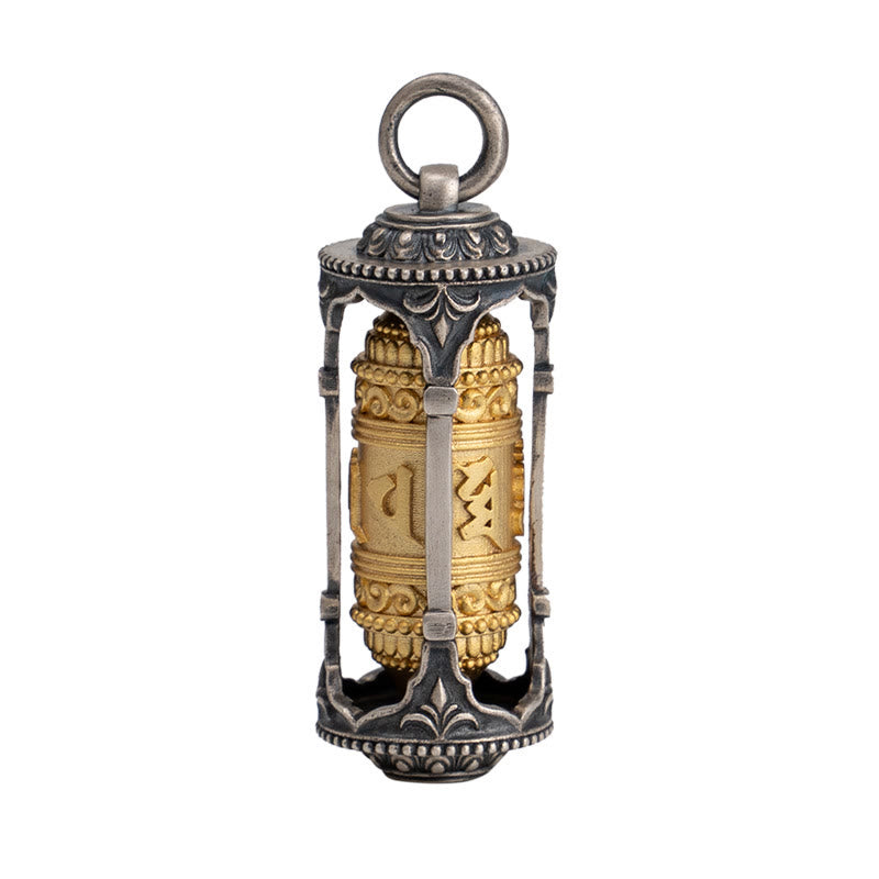 925 Sterling Silber Om Mani Padme Hum Halskette Anhänger Spirituelle Weisheit