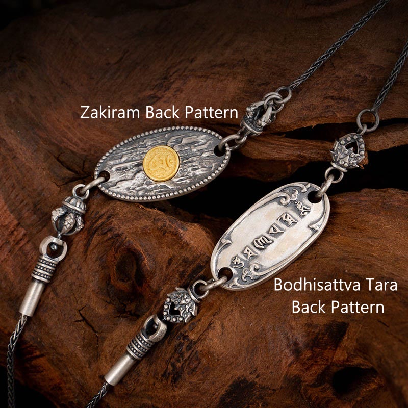 925 Sterling Silber Om Mani Padme Hum Halskette | Schutzkette