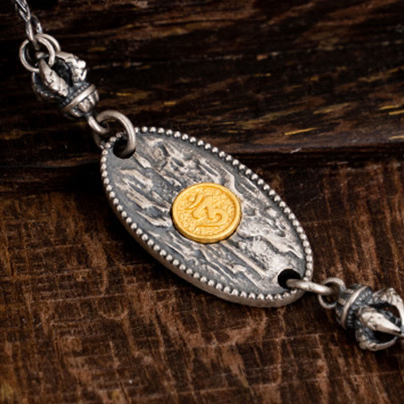 925 Sterling Silber Om Mani Padme Hum Halskette | Schutzkette