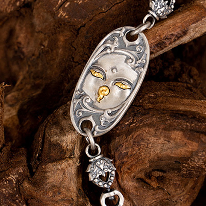 925 Sterling Silber Om Mani Padme Hum Halskette | Schutzkette