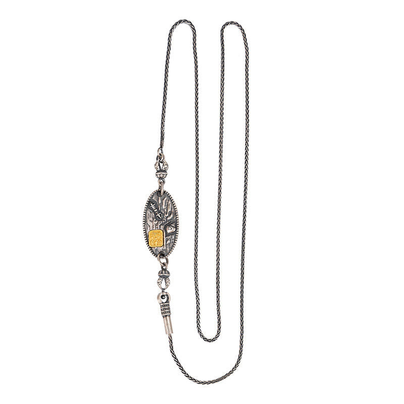 925 Sterling Silber Om Mani Padme Hum Halskette | Schutzkette