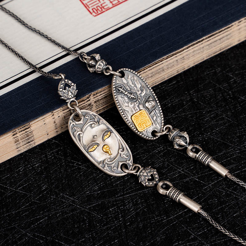 925 Sterling Silber Om Mani Padme Hum Halskette | Schutzkette