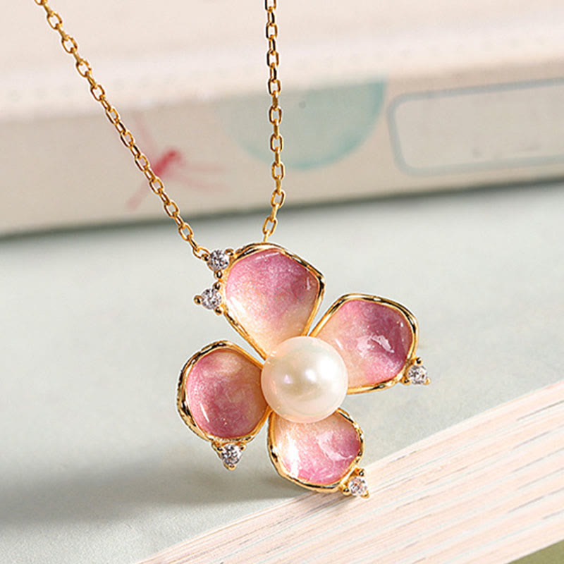 925 Sterling Silber Perlenkette &amp; Ohrringe Set | Weisheitssymbol
